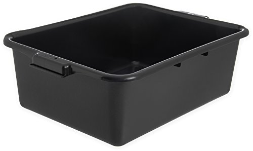 Carlisle N4401103 Comfort Curve Ergonomic Wash Basin Tote Box, 7' Deep, Black
