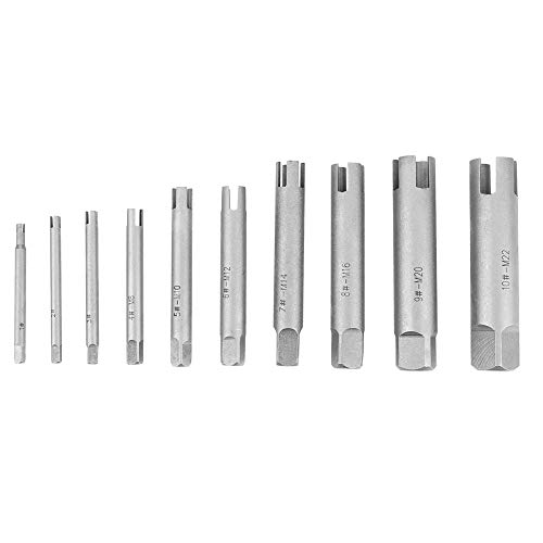 Tap Extractor 3/4 Flute Broken Head Screw Remover Stripped Tap Extractor Set Steel 3 Types(10 Pcs)