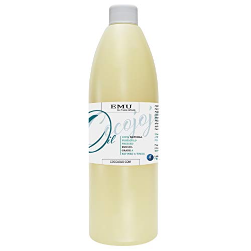 Emu Oil - 100% Pure Natural 16 oz 1 LB Hair Face Body Healthy Best Skin Hair Nails Cuticles Pain 6 Times Refined Premium Grade