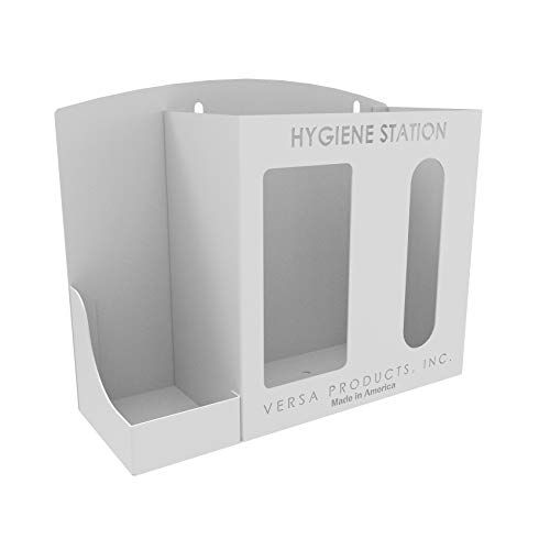 Respiratory Hygiene Sanitation Station by Versa Products | Wall Mounted | 3 Compartments | White