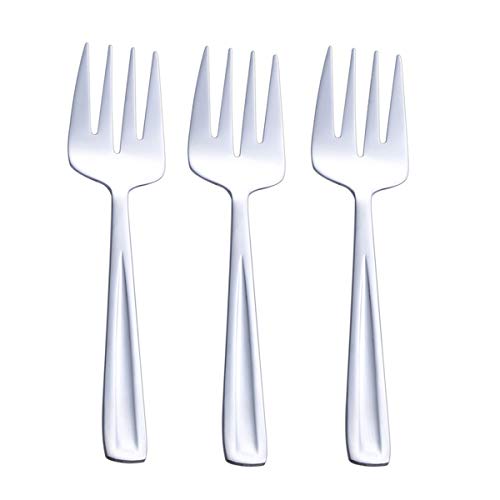 GoGeiLi Stainless Steel Large Serving Fork Set, 9.5-inch Big Serving Fork for Party, Banquet, Buffet, Dishwasher Safe, Set of 3