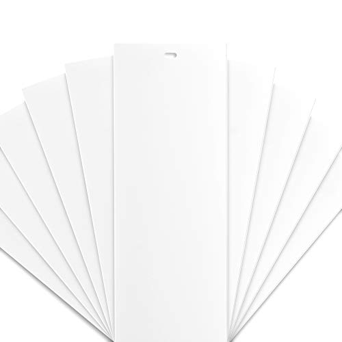DALIX PVC Vertical Blind Replacement Slat Smooth (White) 10 Pk 82 1/2 x 3 1/2