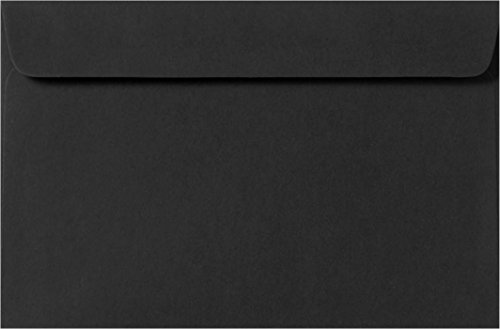 9 x 12 Booklet Envelopes in 80 lb. Midnight Black for Mailing a Business Letter, Catalog, Financial Document, Magazine, Pamphlet, 50 Pack (Black)