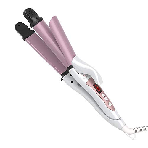 2 in 1 Hair Iron Professional Hair Straightener&Curler Iron 275℉-425℉ Tourmaline Ceramic Flat Iron for Hair Styling 1.25 Inch Worldwide Use