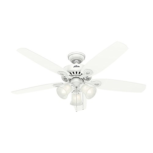 Hunter Builder Plus Indoor Ceiling Fan with Lights and Pull Chain Control