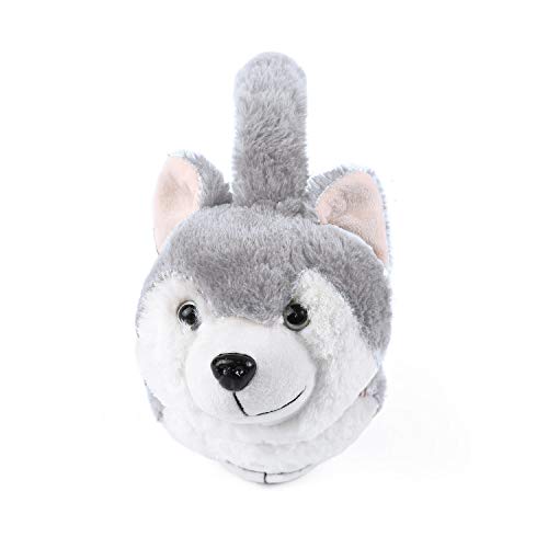 Surblue Winter Dog Fur Earwarmer Warm Cute Earmuffs Outdoor Ear Covers Headband(Light Grey, F)