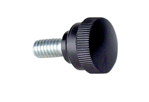 DimcoGray Black Phenolic Knurled Clamping Knob, Zinc Stud: 10-32' Thread x 1/2' Length, 3/4' Diameter x 17/32' Height x 7/16' Hub Dia (Pack of 10)