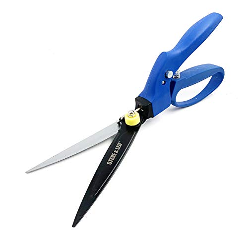 Steve & Leif Grass Shears, Grass scissors-180 Degrees Rotating Fully Hardened Blade, Hand Grass Clipper, Good for Trimming Various Grass and Light Hedges, Professional Hand Grass Shear