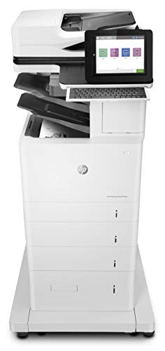 HP Laserjet Enterprise Flow MFP M635z Monochrome Multifunction Printer with High-Capacity Input Feeder, Wheeled Stand and 3-bin Stapler/Stacker (7PS99A)