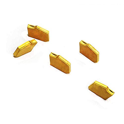 OSCARBIDE Carbide Grooving Inserts GTN-2(QC1402) Multilayer Coated CNC Lathe Carbide Inserts Cutters for Lathe Grooving Cut-Off Tool,5 Pieces/Pack