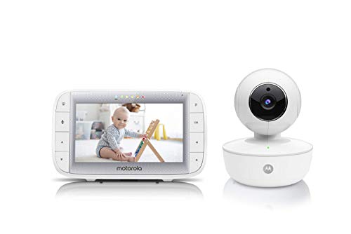 Motorola Video Baby Monitor 5” Color Parent Unit, Remote Pan/Tilt/Zoom, Portable Rechargeable Camera, Two-Way Audio, Night Vision, 5 Lullabies, MBP36XL