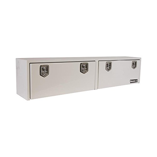 Buyers Products - 1702860 White Steel Topsider Truck Box w/ T-Handle Latch (16x13x96 Inch)