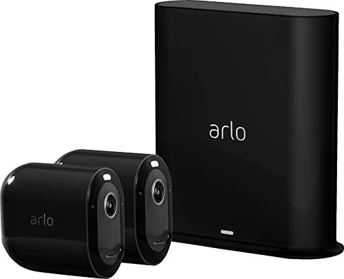 Arlo - Pro 3 2-Camera Indoor/Outdoor Wire-Free 2K HDR Security Camera System - Black (VMS4240B-100NAS)