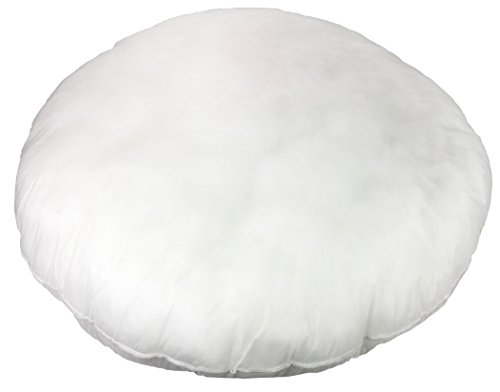 Foamily Premium Hypoallergenic Round Stuffer Pillow Floor Insert Sham Form Polyester, 32' L X 32' W, Standard/White