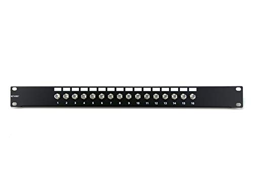 Networx 16 Port Fully Loaded F-Type Coaxial Patch Panel - 1U