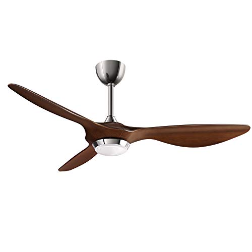 reiga 52-in Ceiling Fan with LED Light Kit Remote Control Modern Blades Noiseless Reversible Motor，6-speed, 3 color Temperature Switch (hand-painted)