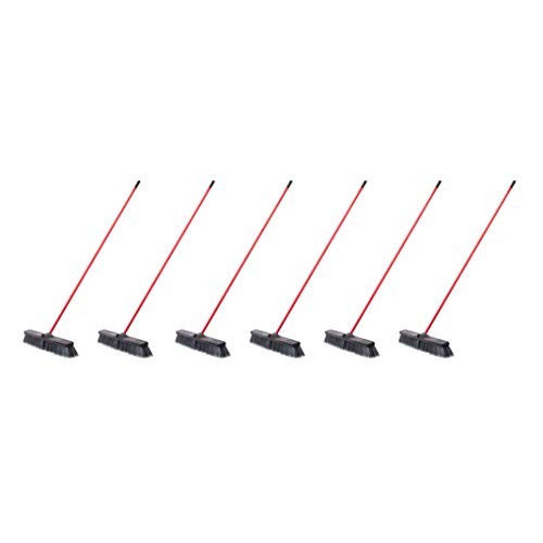 AmazonCommercial 24-inch Push Broom Kit, Fine Floor - 6-Pack