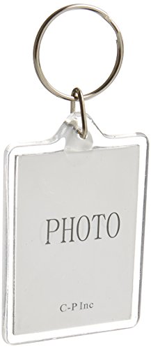 10pcs Clear Acrylic Blank Photo Picture Frame Keychain Keyring Insert (Rectangle)