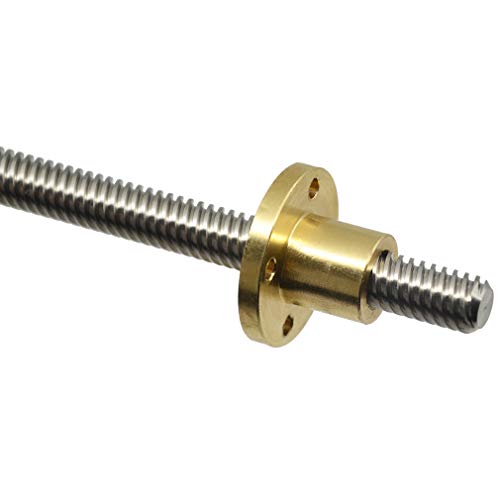 ReliaBot 400mm T10 Tr10x8 10mm Lead Screw and Nut (2mm Pitch, 4 Starts, 8mm Lead) for 3D Printer and CNC Machine Z Axis