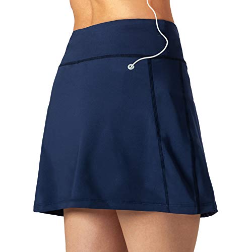 Athletic Skorts Tennis Skirts for Women with Pockets Shorts Golf Skirt Running Workout Sports Activewear (Navy Blue, Medium)