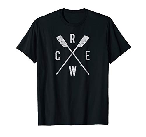 Rowing Crew Tshirt Crossed Oars Rowers Team Crew Coach Scull T-Shirt