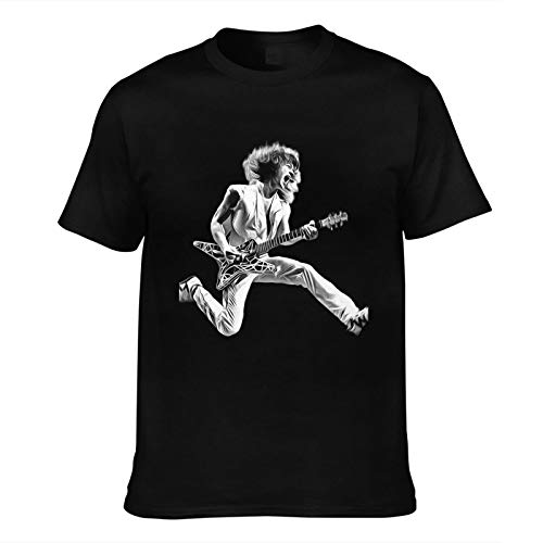 Rock Guitarist T-Shirt Vintage Logo Men Tees Lightning Shirts for Music Players Short Sleeve