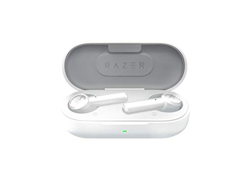 Razer Hammerhead True Wireless Bluetooth Gaming Earbuds: 60ms Low-Latency - IPX4 Water Resistant - Bluetooth 5.0 Auto Pairing - Touch Enabled - 13mm Drivers - Mercury White