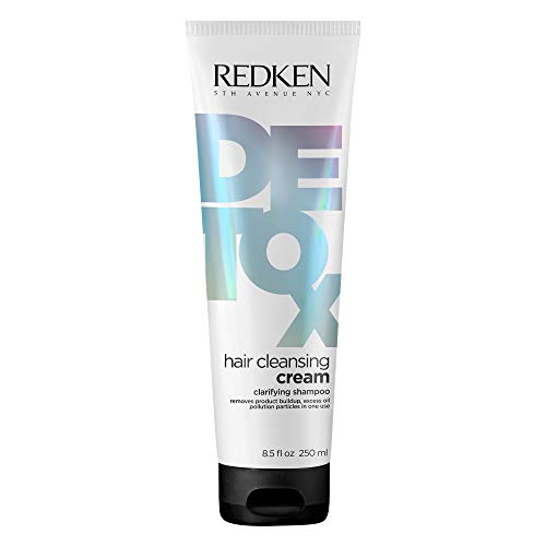 Redken Detox Hair Cleansing Cream Clarifying Shampoo | For All Hair Types | Removes Buildup & Strengthens Hair Cuticle | 8.5 Fl Oz