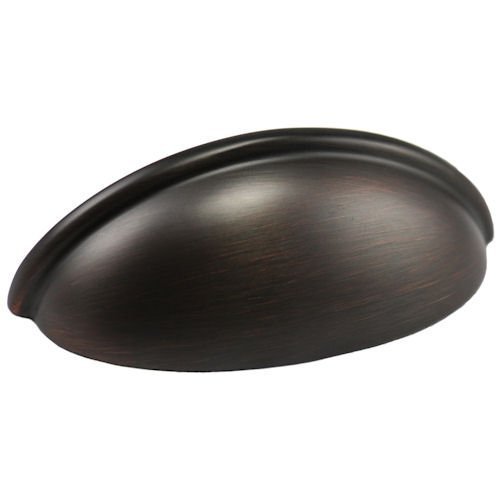 Cosmas 783ORB Oil Rubbed Bronze Cabinet Hardware Bin Cup Drawer Handle Pull - 3' Inch (76mm) Hole Centers - 10 Pack