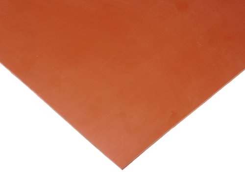 Silicone Sheet Gasket, Red, 1/8' Thick, 12' × 12' (Pack of 1)
