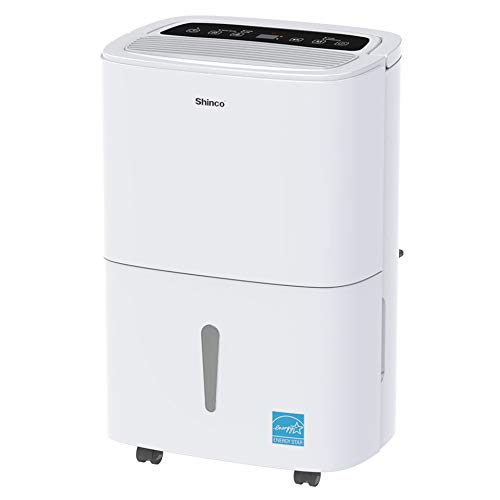 Shinco 5,000 Sq.Ft Energy Star Dehumidifier with Pump, Ideal for Large Rooms, Basements, Bedroom, Bathroom, Auto or Manual Continuous Drain, Quietly Remove Moisture - (70Pint with Pump)