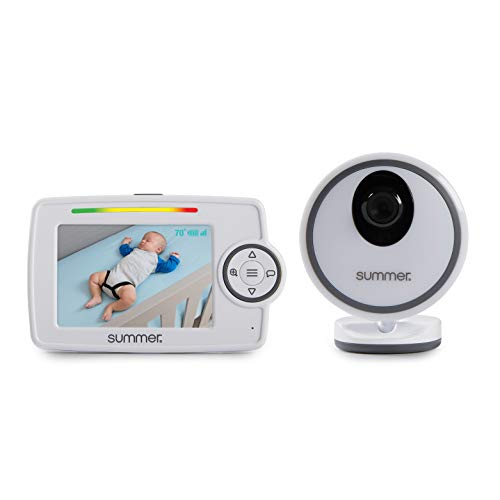 Summer Glimpse Plus Video Baby Monitor with 3.5-inch Color LCD Video Display – Baby Video Monitor with Remote Digital Zoom, Two-Way Talkback and Voice-Activated Screen Wake Up