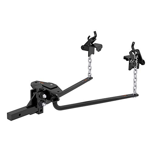 CURT 17007 Round Bar Weight Distribution Hitch, Up to 14K, 2-Inch Shank