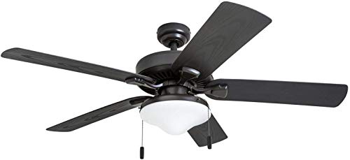 Honeywell Belmar Outdoor LED Ceiling Fan with LED Light, Waterproof, Damp-Rated, 52' Dark Bronze
