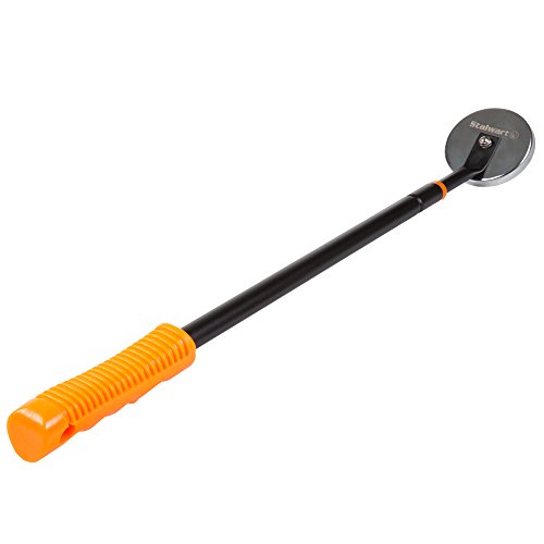 Telescoping Magnetic Pick Up Tool With 50 Lb. Pull Capacity, 40 Inch by Stalwart (Magnet to Pickup Nails, Screws, and Metal Scraps) (Orange)