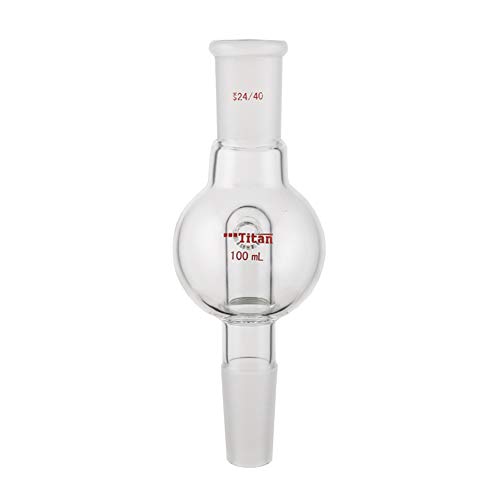 ADAMAS-BETA Glass Rotary Evaporator Anti Bump Trap 24/40 Outer Upper Joint, 24/40 Standard Taper Inner Lower Joint, 100ml