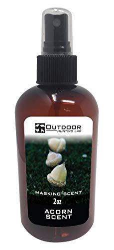 Outdoor Hunting Lab Acorn Deer Cover Scent Nose Blocker Buck Lure Spray - Whitetail Deer Hunting Attractant Food Smell 2 oz Bottle