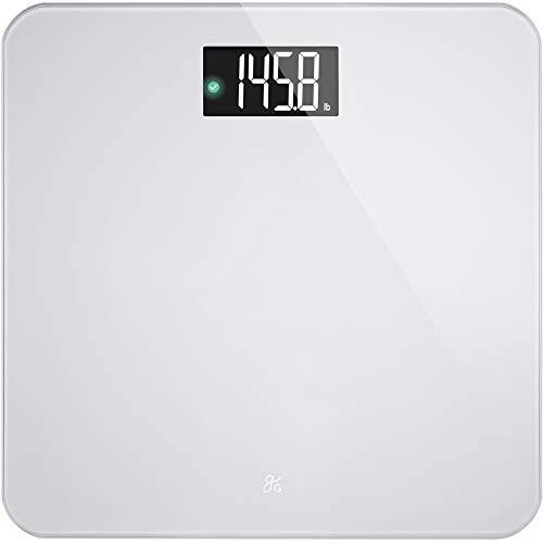 AccuCheck Digital Body Weight Scale from Greater Goods, Patent Pending Technology (Silver Glass)