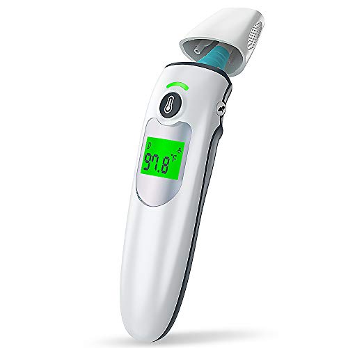 Ear and Forehead Thermometer for Adults, Infrared Baby Thermometer Forehead for Human, Digital Thermometer for Fever, 1s Instant Accurate Reading with Baby Mode