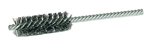 Weiler 21115 Power Tube Brush, Double Stem/Double Spiral, 1', 0.104' Steel Wire Fill, 2-1/2' Length Pack of 10