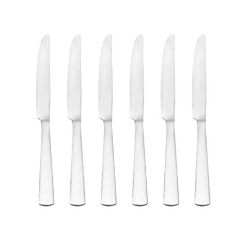 Oneida Nocha Everyday Flatware Dinner Knives, Set of 6 18/0 Stainless Steel, Silverware Set