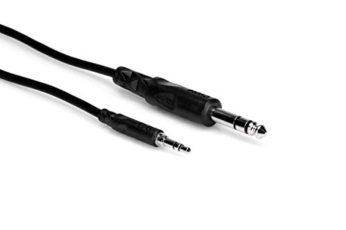 Hosa CMS-105 3.5 mm TRS to 1/4' TRS Stereo Interconnect Cable, 5 Feet