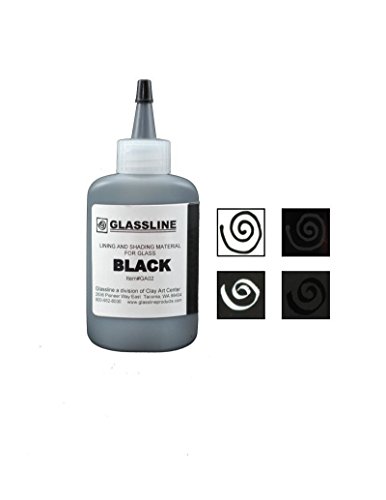 Black GLASSLINE FUSING PAINT PEN 2 oz Bottle