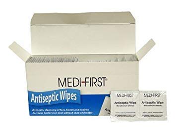 Medi-First 21433 Antiseptic Wipes, 100 Per Box