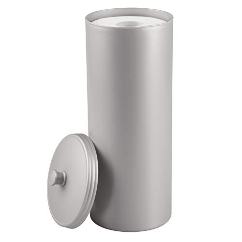 iDesign Kent Bathware, Free Standing Toilet Paper Roll Holder for Bathroom Storage - Gray