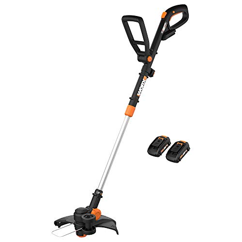 WORX WG170 GT Revolution 20V 12' Grass Trimmer/Edger/Mini-Mower 2 Batteries & Charger Included, Black and Orange