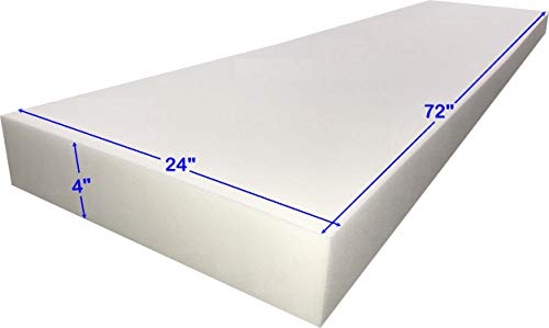 FoamTouch Upholstery Foam Cushion Medium Density Standard, 4' L x 24' W x 72' H
