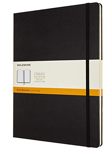 Moleskine Classic Notebook, Hard Cover, XXL (8.5' x 11') Ruled/Lined, Black, 192 Pages