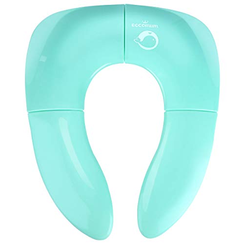 Folding Travel Portable Potty Seat for Toddlers and Kids, Fits Most Toilets, No Falling in, 4 Non Slip Silicone Pads, Upgrade Potty Training Toilet Seat Includes Free Travel Bag - Blue