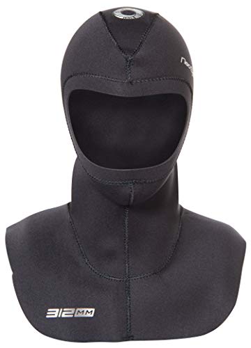Neo Sport Multi-Density Wetsuit Hood available in three thicknesses 3/2MM - 5/3MM - 7/5MM with Flow Vent to eliminate trapped air. Anatomical fit. Skin Neoprene face seal which can be trimmed by owner for custom fit.